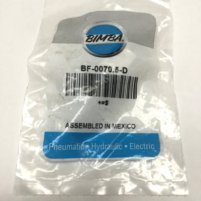 New Bimba BF-0070.5-D Front Block Mount Air Cylinder, 5/16" Bore, 1/2" Stroke