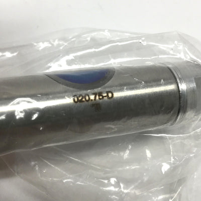 New Bimba 020.75-D Mini Air Cylinder, Double-Acting, 9/16" Bore, 3/4" Stroke, 250psi