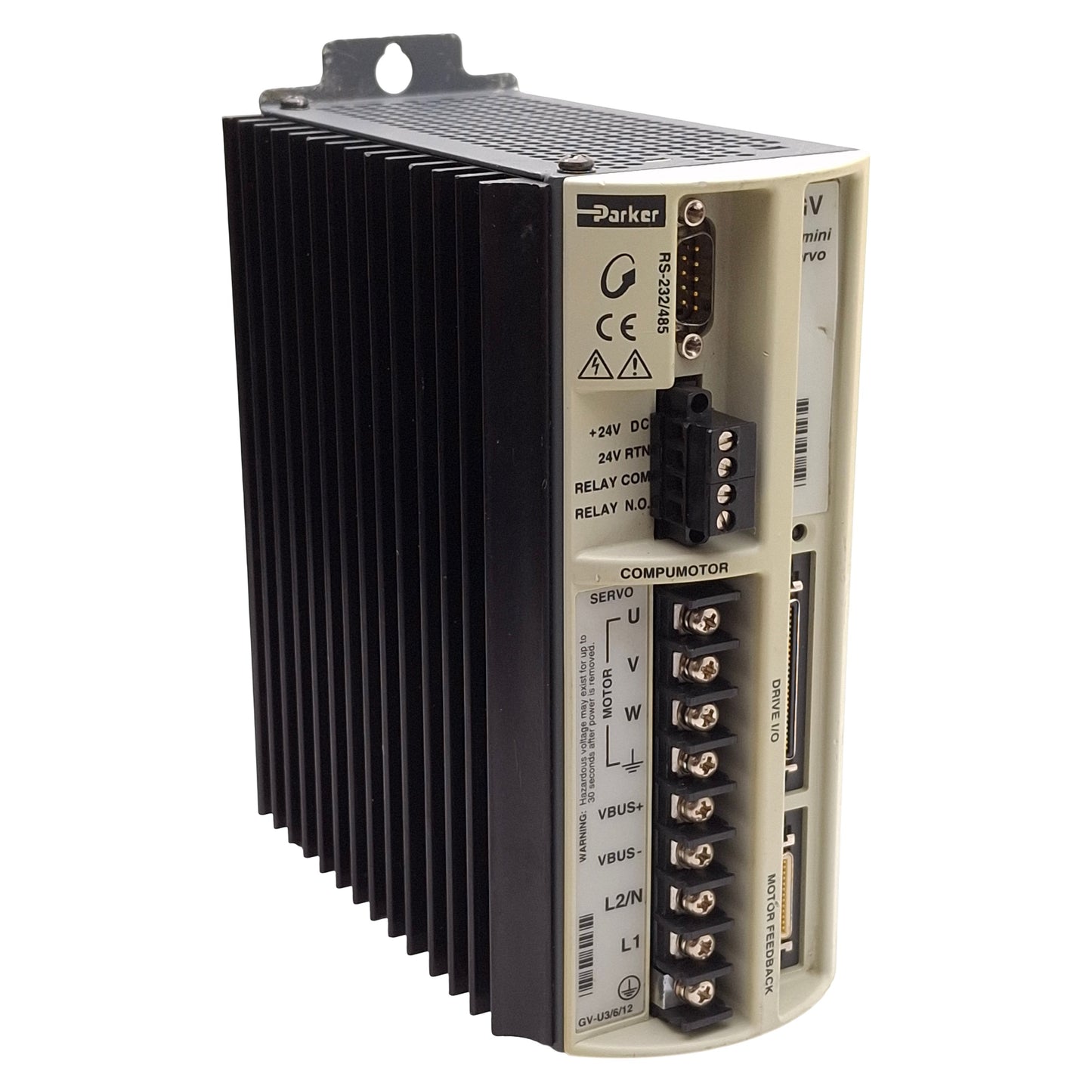 Used Parker GV-U3E-NK Gemini Servo Motor Drive, 1-Axis, 170/340VDC 3A Bus, 120/240VAC