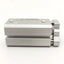 Used SMC CDQMB12NN-25 Compact Guide Rod Cylinder Bore: 12mm, Stroke: 25mm, 125psi Max