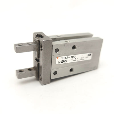 Used SMC MHZ2-10D 2-Jaw Parallel Pneumatic Gripper Bore: 10mm Stroke: 4mm, 0.2-0.7MPa