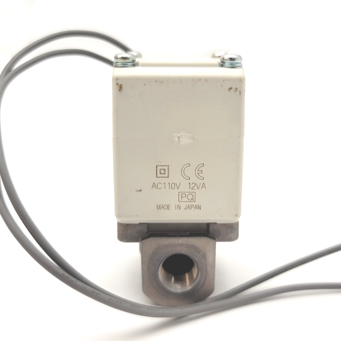 Used SMC VX230BCB Direct Operated Solenoid Valve 110VAC, 1/4"NPT, 8mm Orifice, 0.3MPa
