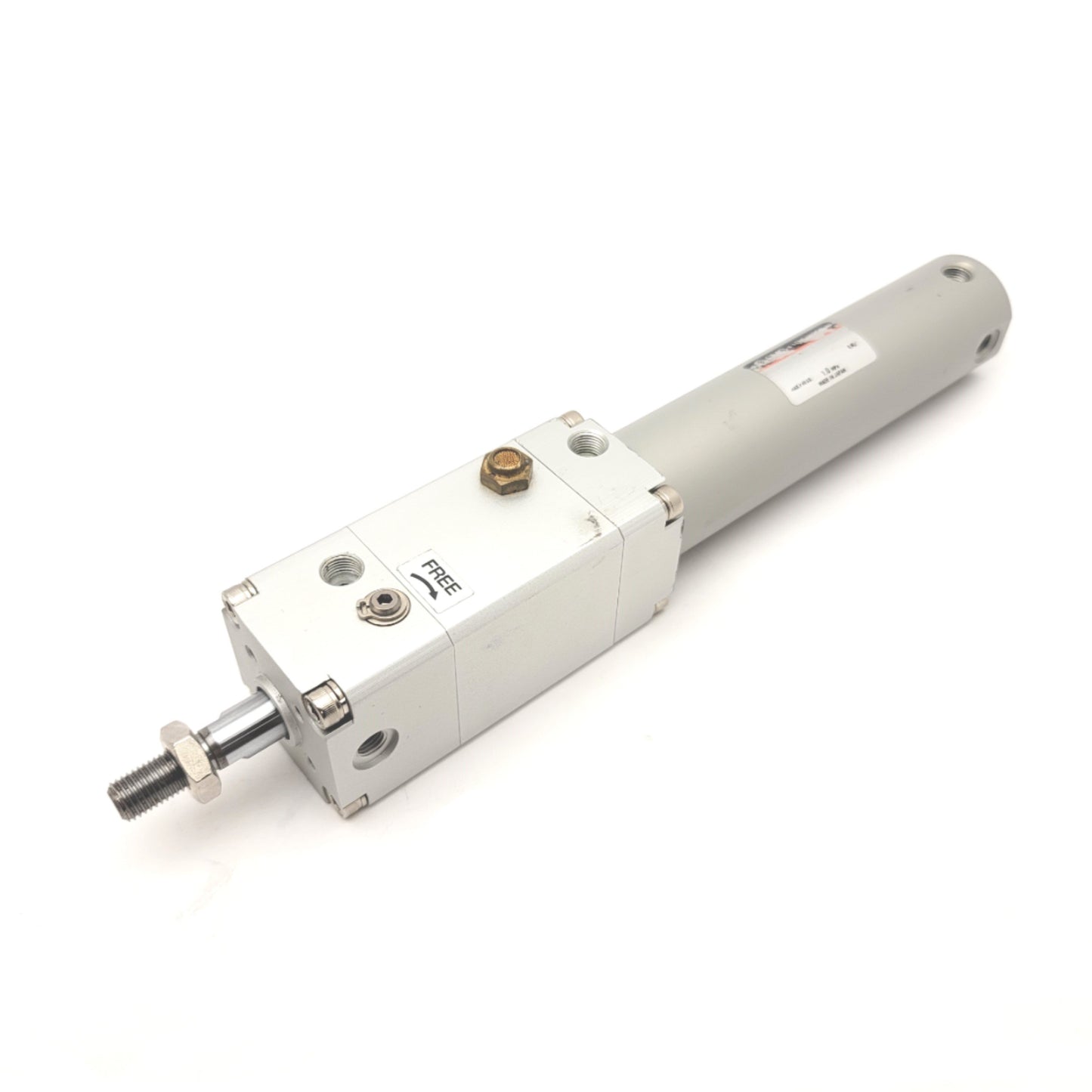 Used SMC CNGBN32-100-D Double Acting Cylinder With Lock Stroke: 100mm, 0.08-1.0MPa