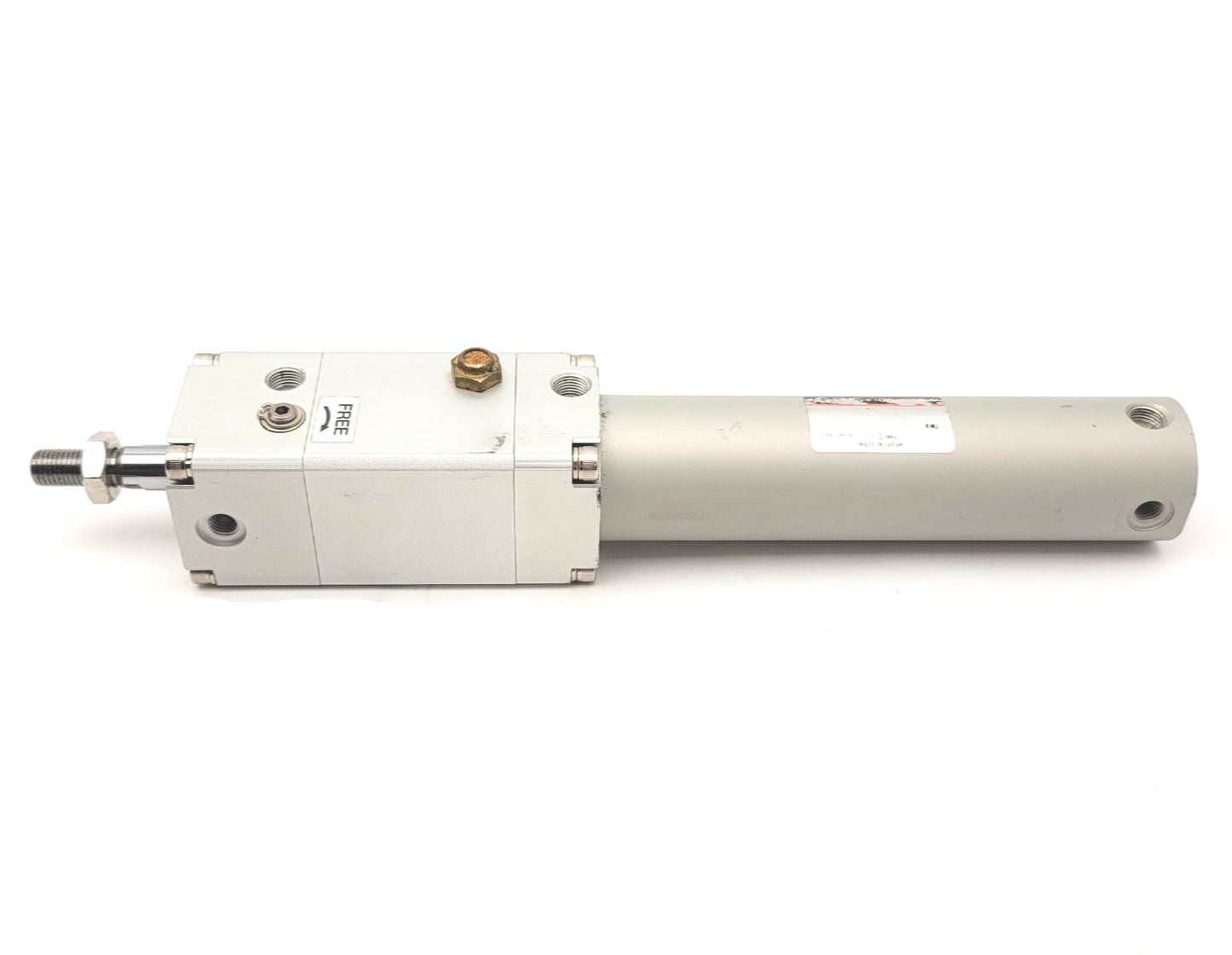 Used SMC CNGBN32-100-D Double Acting Cylinder With Lock Stroke: 100mm, 0.08-1.0MPa