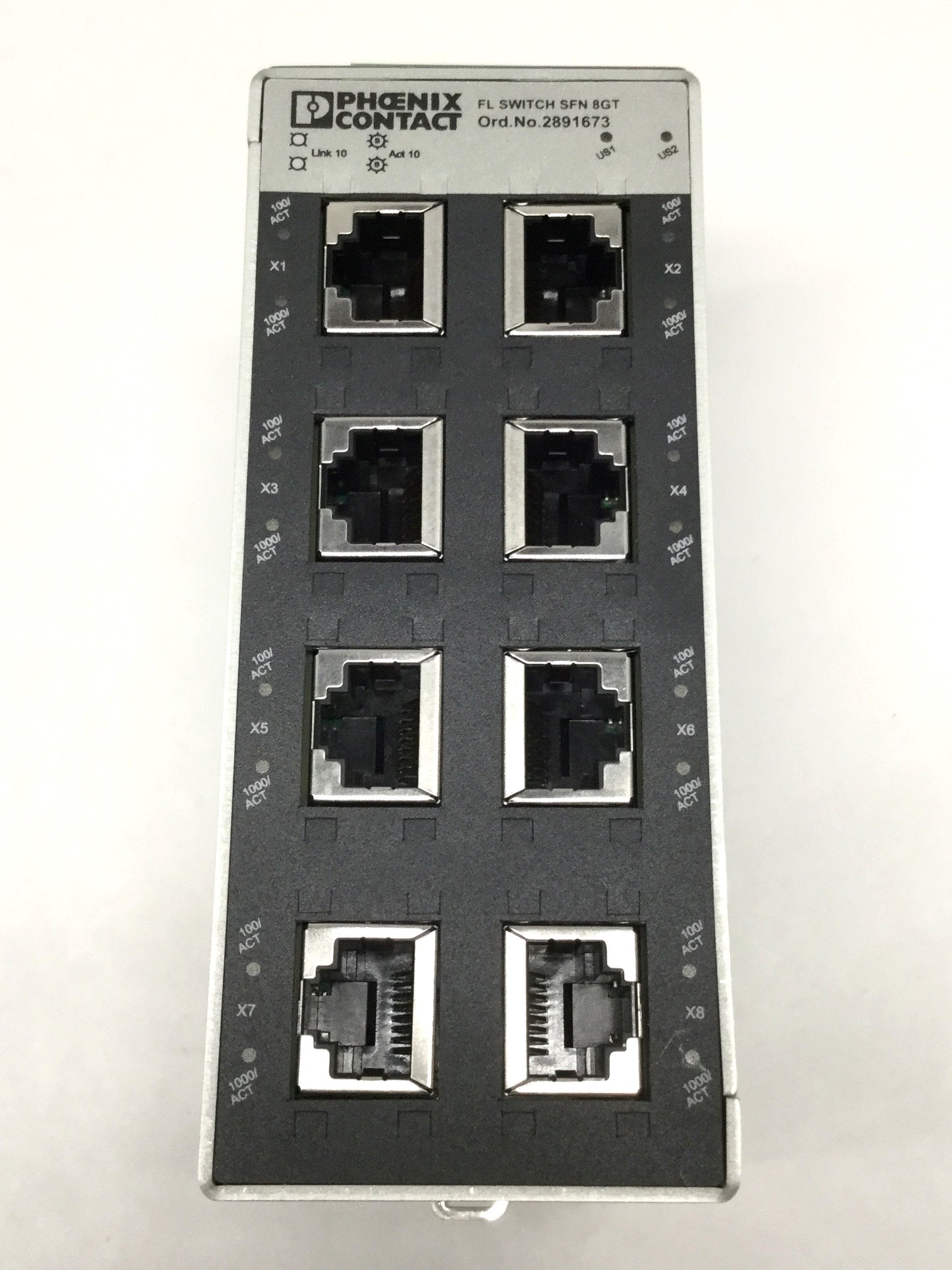 Used Phoenix FL SWITCH SFN 8GT Unmanaged Industrial Ethernet Switch, 8-Port, RJ45