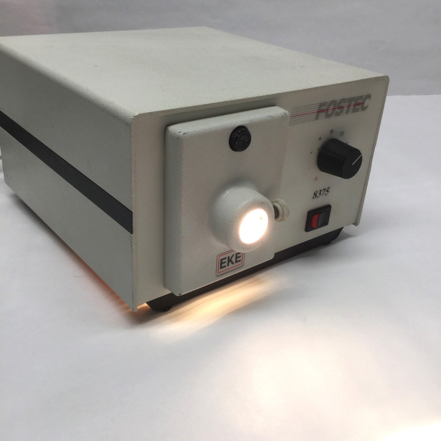 Used Fostec 8375 Fiber Optic Light Source Illuminator EKE Lamp 150W, 115VAC, Ø18mm