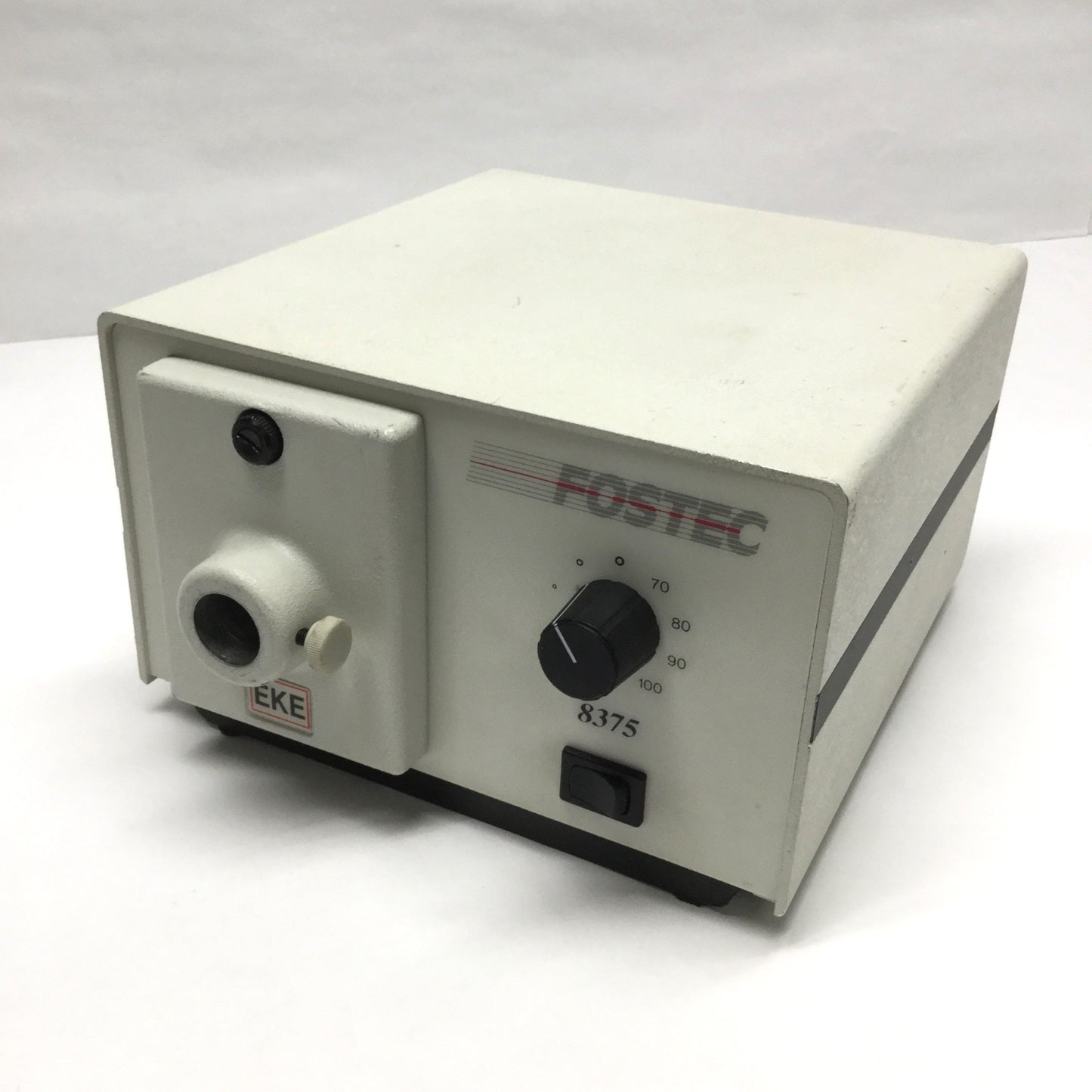 Used Fostec 8375 Fiber Optic Light Source Illuminator EKE Lamp 150W, 115VAC, Ø18mm