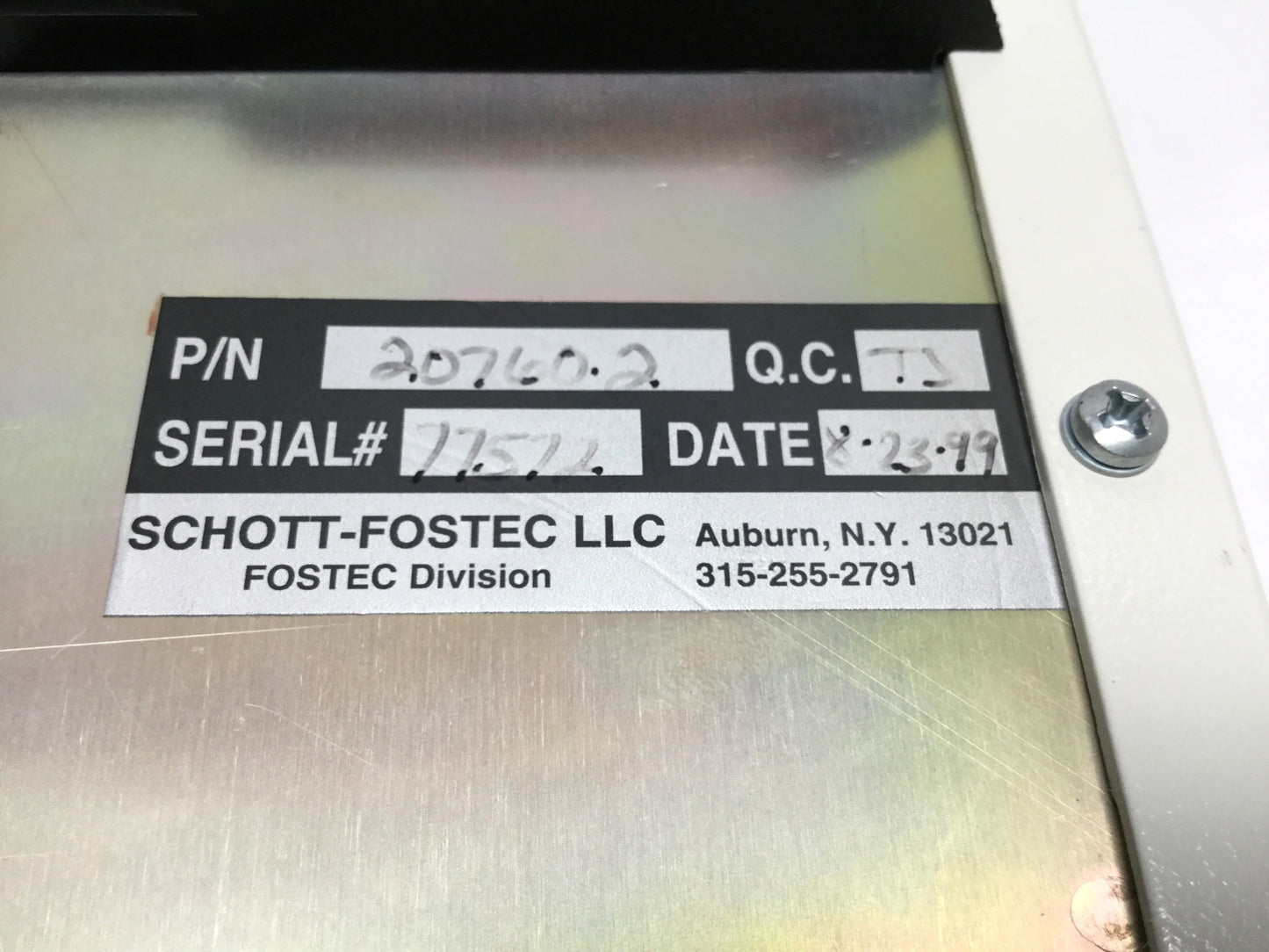 Used Schott-Fostec 20760.2 DCR II Fiber Optic Illumination Light Source DDL Lamp 150W