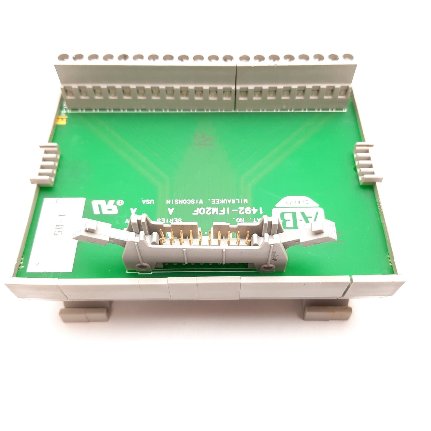 Used Allen Bradley 1492-IFM20F Terminal Block, 20-Pin to Screw Terminals, DIN Rail