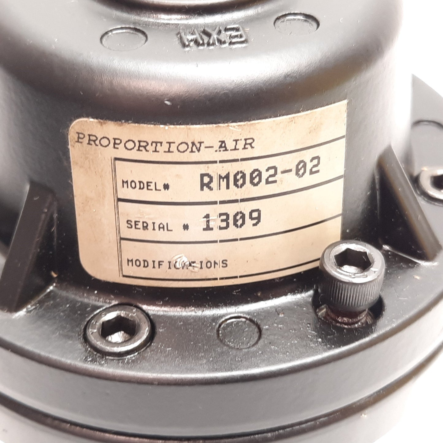 Used Proportion-Air RM002-02 Pressure Regulator, Inlet: 400psi Max, Outlet: 0-300psi