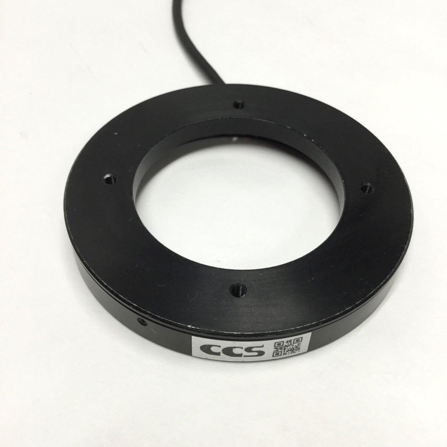 Used CCS LDR-75LA-1 Low Angle Ring Light 660nm Red LED, 75mm OD, 46mm ID, 12VDC 3W
