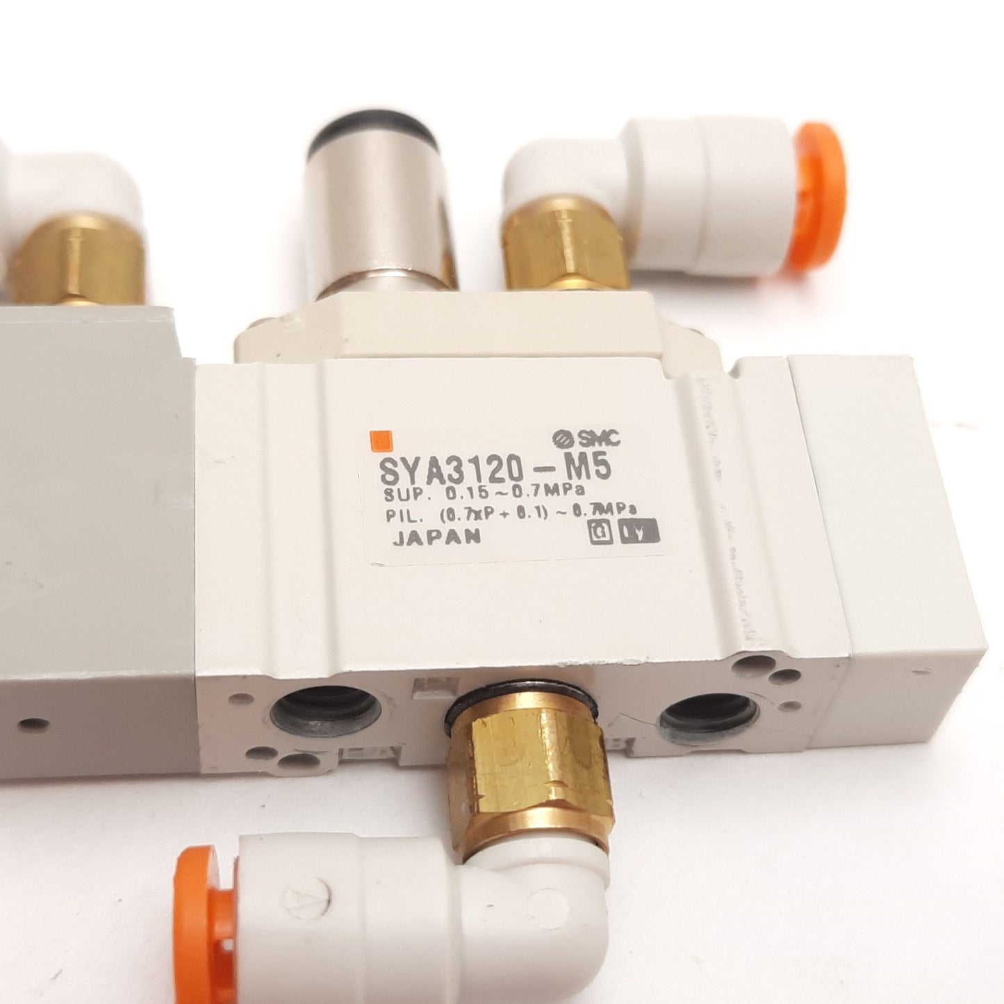 Used SMC SYA3120-M5 Pilot Valve, 2-Position 5-Port, Pressure: 0.15-0.7MPa, M5x0.8