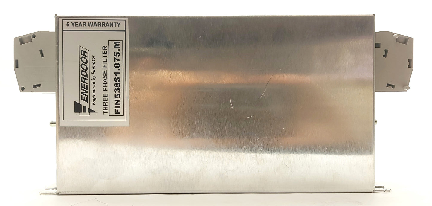 Used Enerdoor FIN538S1.075.M Three Phase Line Filter, 600VAC 83A, 318 x 135 x 85mm