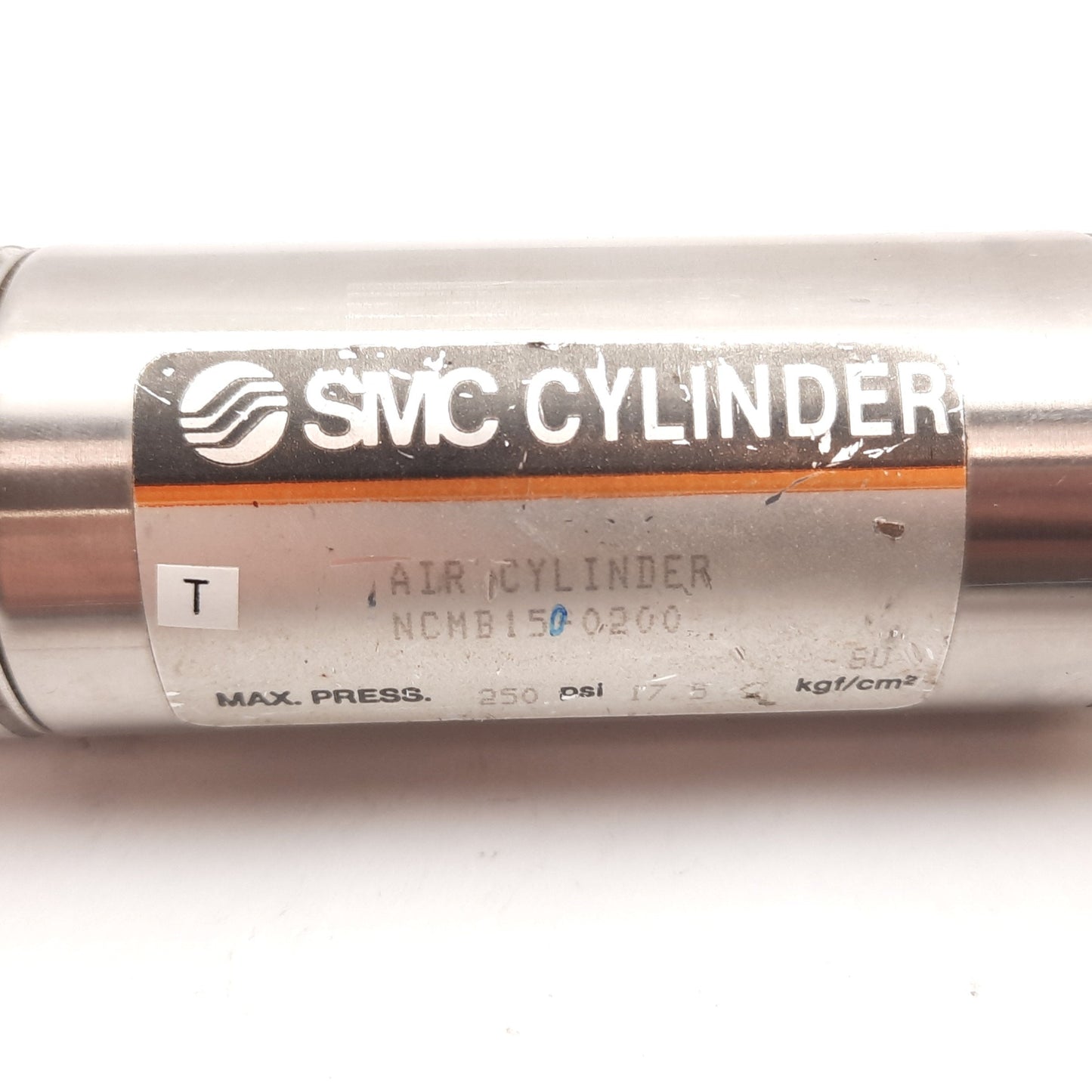 Used SMC NCMB150-0200 Pneumatic Cylinder, Bore: 1.5", Stroke: 2", Ports: 1/8" NPT