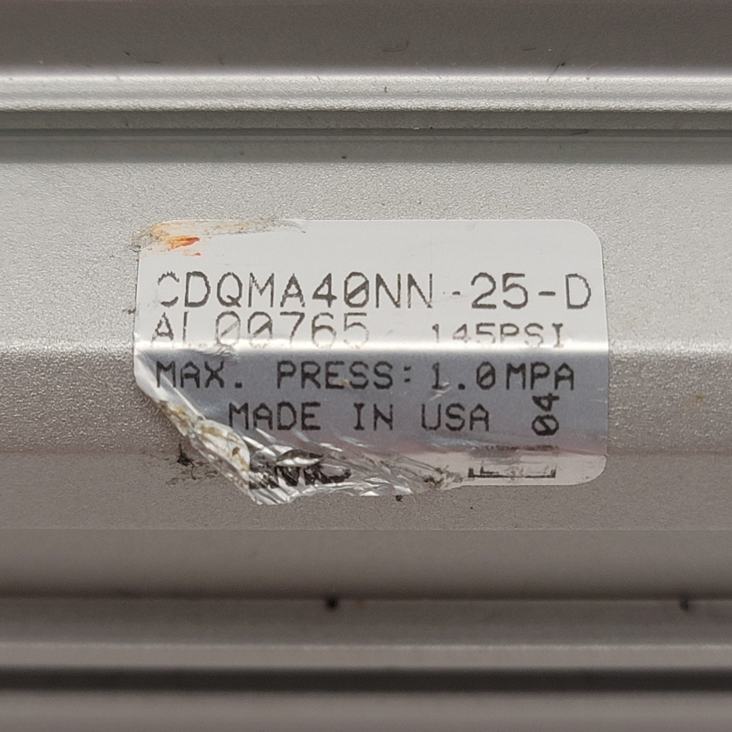 New – Open box SMC CDQMA40NN-25-D Guided Cylinder Spring Return Bore: 40mm Stroke: 25mm 1.0MPa