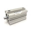 Used SMC MQQTB25-50D Compact Low Friction Cylinder Bore: 25mm, Stroke: 50mm, 1/8Rc