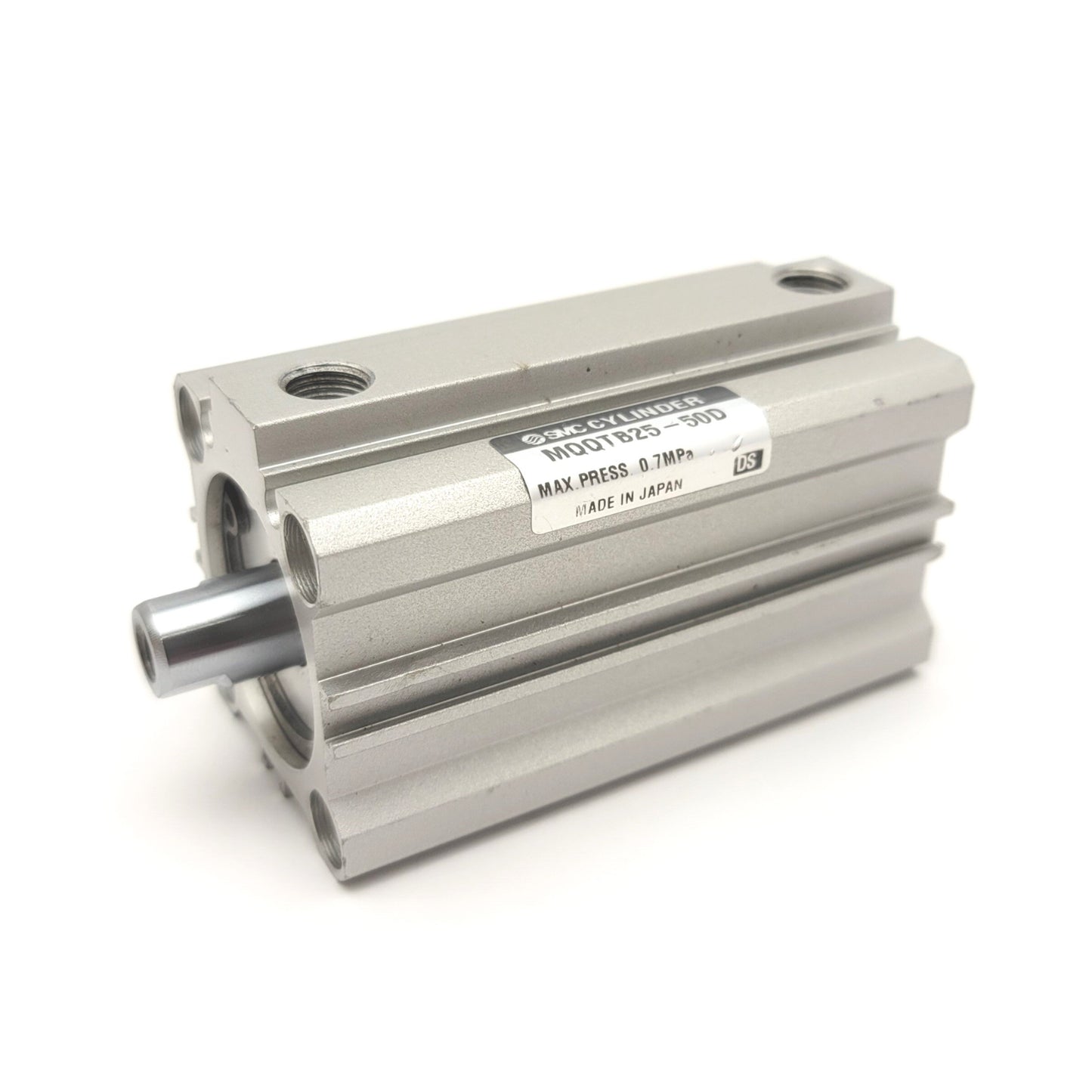 Used SMC MQQTB25-50D Compact Low Friction Cylinder Bore: 25mm, Stroke: 50mm, 1/8Rc