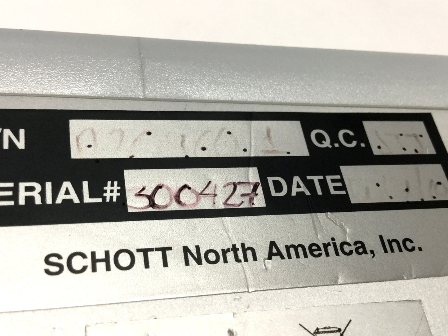 Used Schott A20960.1 LLS Fiber Optic Light Source Illuminator, White LED, 24VDC