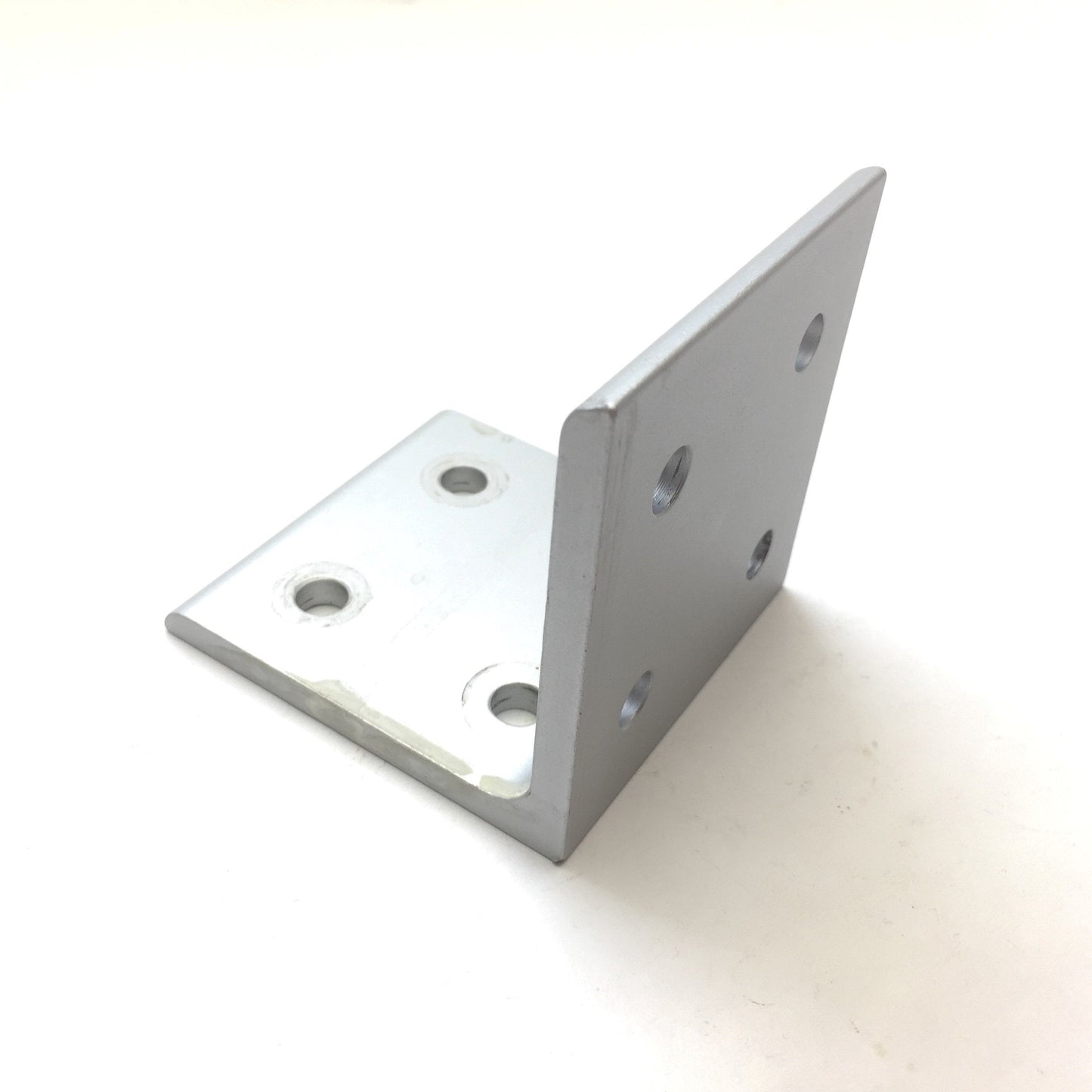 Used Lot of 5 80/20 4304 Aluminum Inside 90° Corner Brackets, 8-Hole, 15 Series