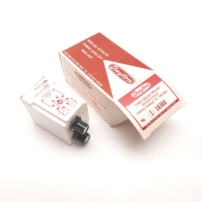 New – Open box Dayton 1A368 Solid State Time Delay Relay, Repeat Cycle, 1.8-180sec, 120VAC
