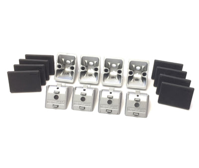 Used Lot of 8 Item 0.0.516.19 Aluminum Extrusion 90 Degree Angle Brackets & Covers