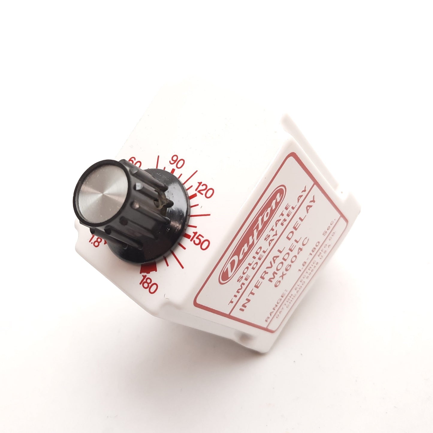 New – Open box Dayton 6X604C Solid State Time Delay Relay, Interval Delay 1.8-180sec 120VAC
