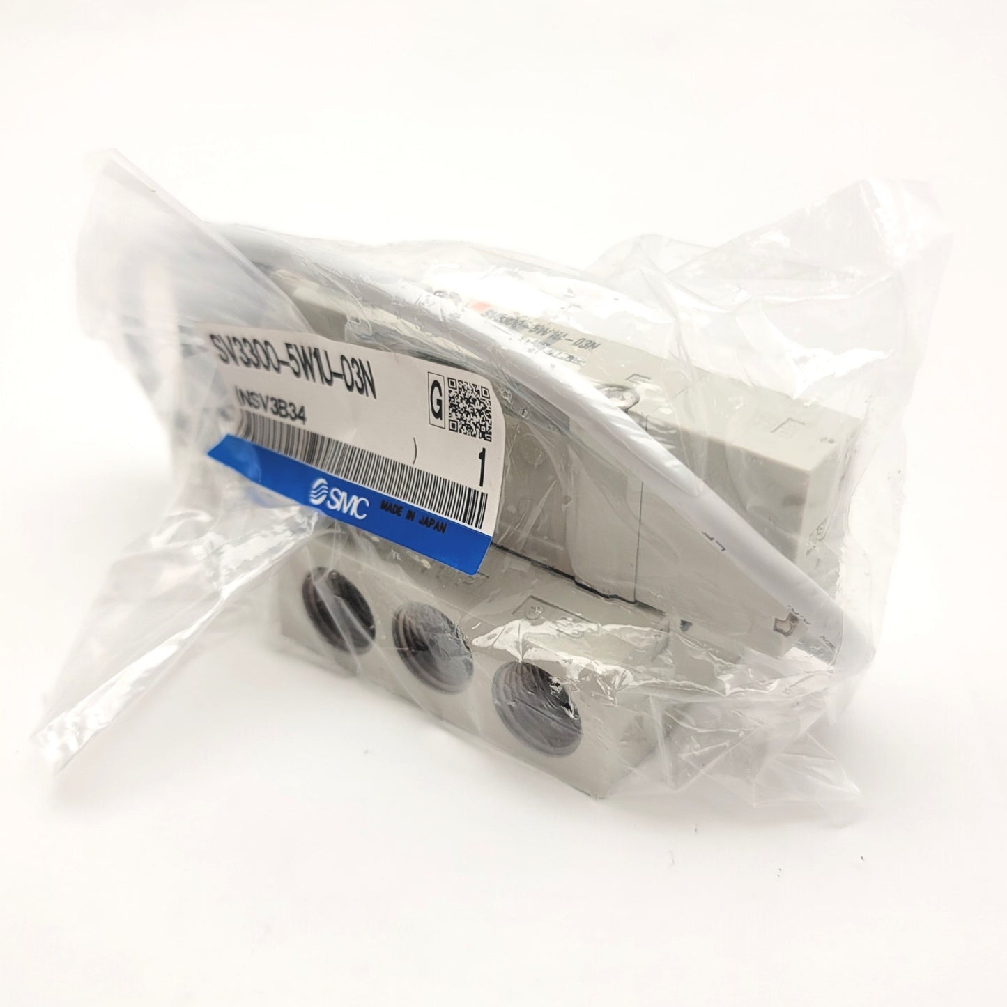 New SMC SV3300-5W1U-03N 5-Port Solenoid Valve With Subplate 24VDC 0.2-0.7MPa 3/8"NPT