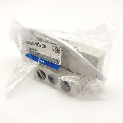 New SMC SV3300-5W1U-03N 5-Port Solenoid Valve With Subplate 24VDC 0.2-0.7MPa 3/8"NPT
