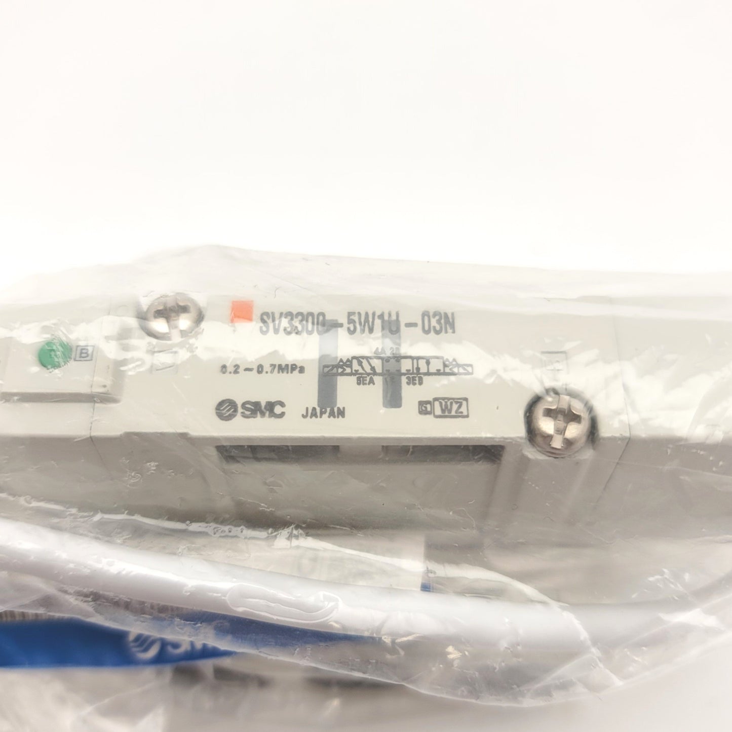 New SMC SV3300-5W1U-03N 5-Port Solenoid Valve With Subplate 24VDC 0.2-0.7MPa 3/8"NPT