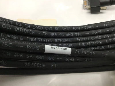 New CEI MV-1-2-3-10M GigE Machine Vision Gigabit Ethernet Camera Cable Cord RJ45 10m