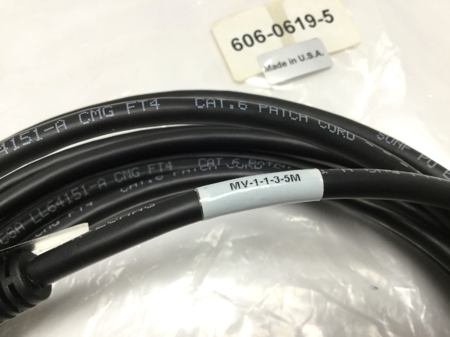 New CEI MV-1-1-3-5M GigE Machine Vision Gigabit Ethernet Camera Cable CAT6 RJ45, 5m