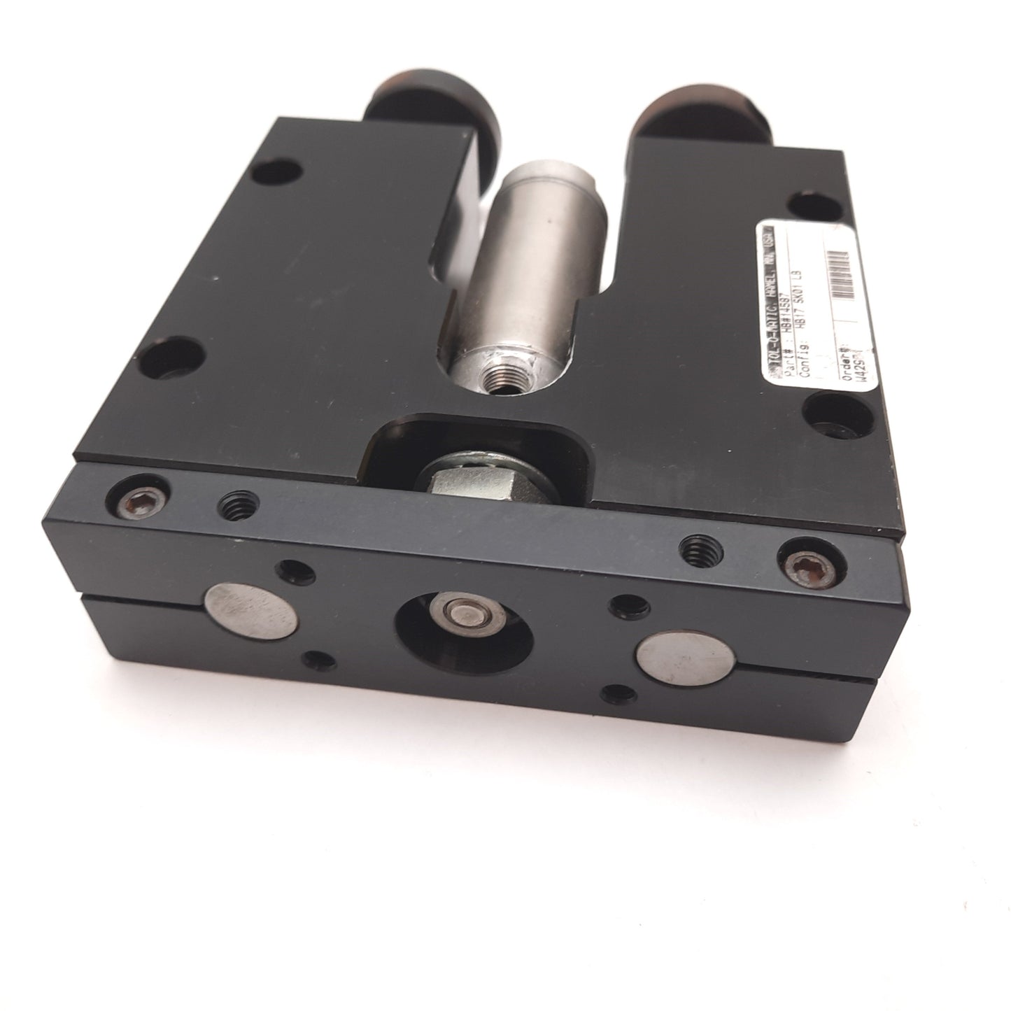 Used Tolomatic HB17 SK01 LB H-Block Cylinder, Bore: 1-1/16", Stroke: 1", 1/8" NPT