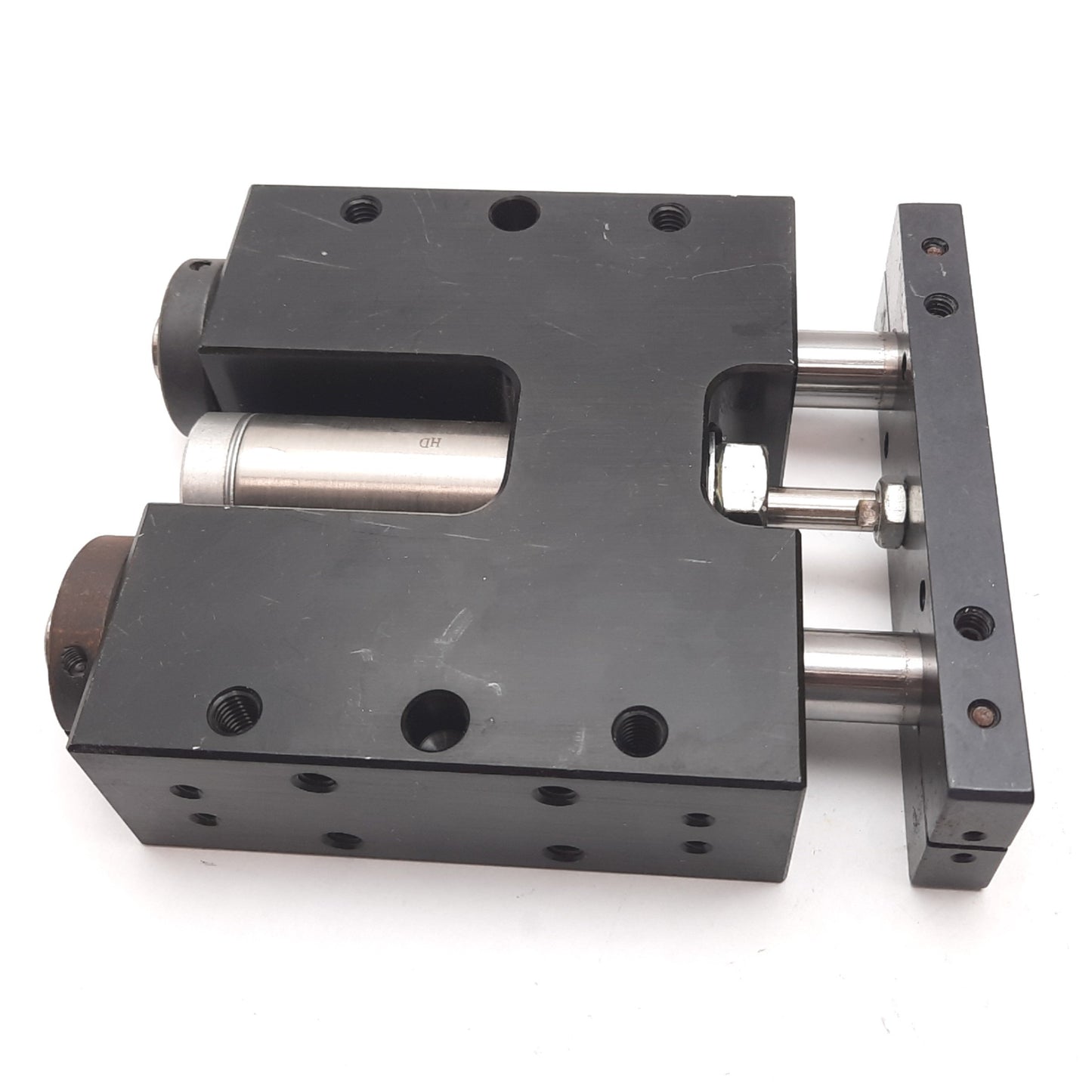 Used Tolomatic HB17 SK01 LB H-Block Cylinder, Bore: 1-1/16", Stroke: 1", 1/8" NPT