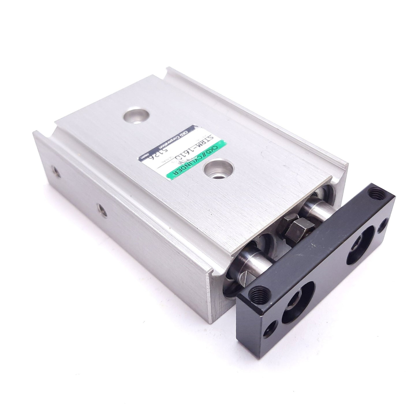 Used CKD STRM-1610 Pneumatic Cylinder, Dual Rod, Bore: 16mm, Stroke: 10mm, M5x0.8