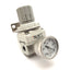 Used SMC IRV2000-N02BG Vacuum Regulator With Gauge And Bracket, -100 To -1.3kPa