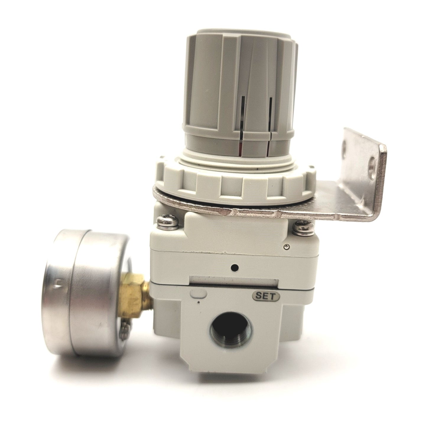 Used SMC IRV2000-N02BG Vacuum Regulator With Gauge And Bracket, -100 To -1.3kPa