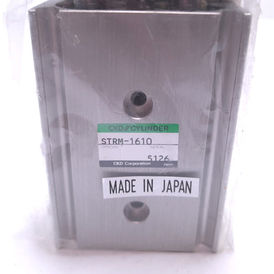 New CKD STRM-1610 Pneumatic Cylinder, Twin Rod, Bore: 16mm, Stroke: 10mm, M5x0.8