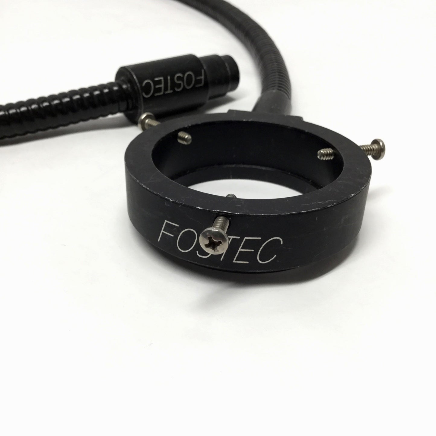 Used Fostec Schott A08630 Midi Fiber Optic Ring Light Guide, 38-53mm Objective, 33" L