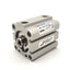 New – Open box SMC CQ2D25-25D-XB6 High Temp Spring Return Compact Cylinder 25mm Stroke, 1.0MPa