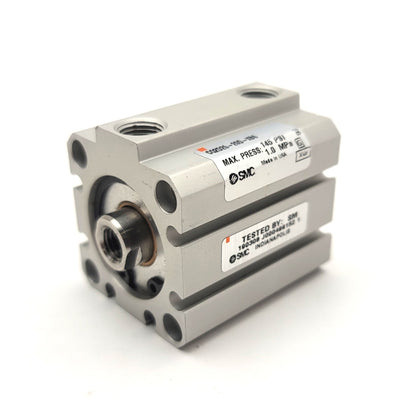 New – Open box SMC CQ2D25-25D-XB6 High Temp Spring Return Compact Cylinder 25mm Stroke, 1.0MPa