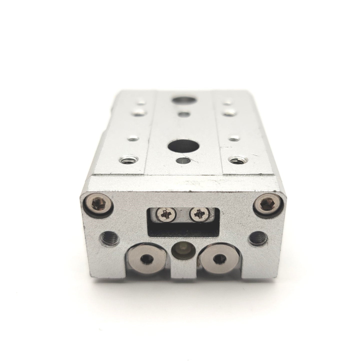 Used SMC MXS8-10 Linear Pneumatic Slide Table Bore: 6mm, Stroke: 10mm, M3 x 0.5