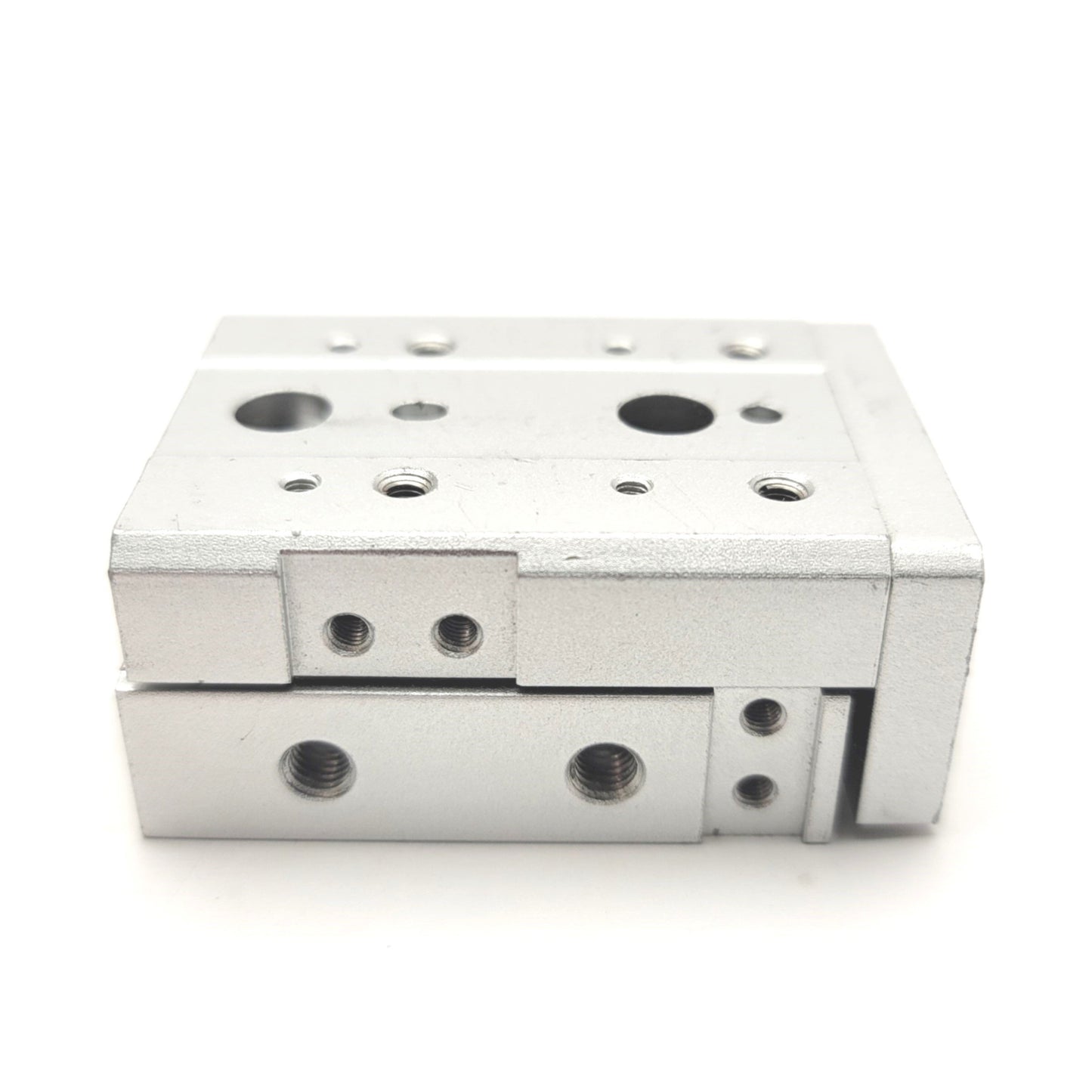 Used SMC MXS8-10 Linear Pneumatic Slide Table Bore: 6mm, Stroke: 10mm, M3 x 0.5