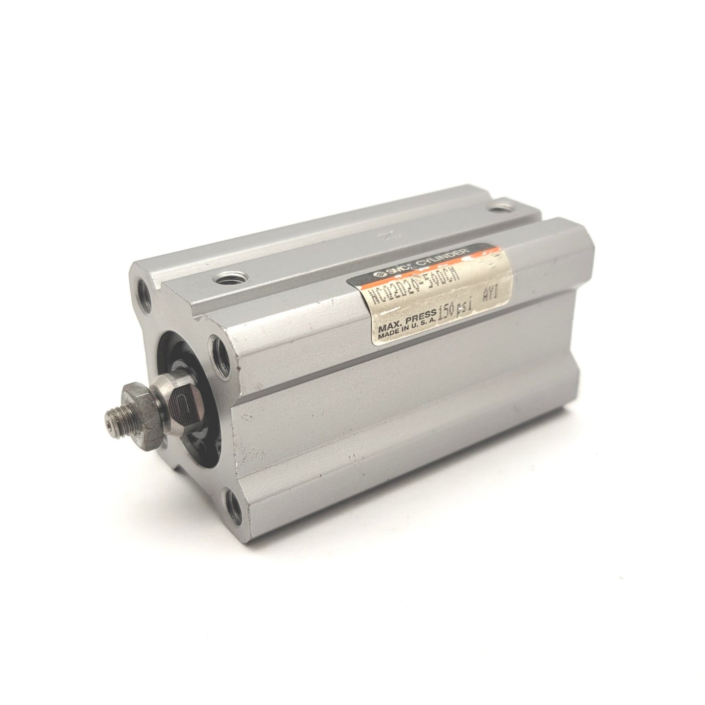 Used SMC NCQ2D20-50DCM Compact Double Acting Cylinder Bore: 20mm Stroke: 50mm M5x0.8