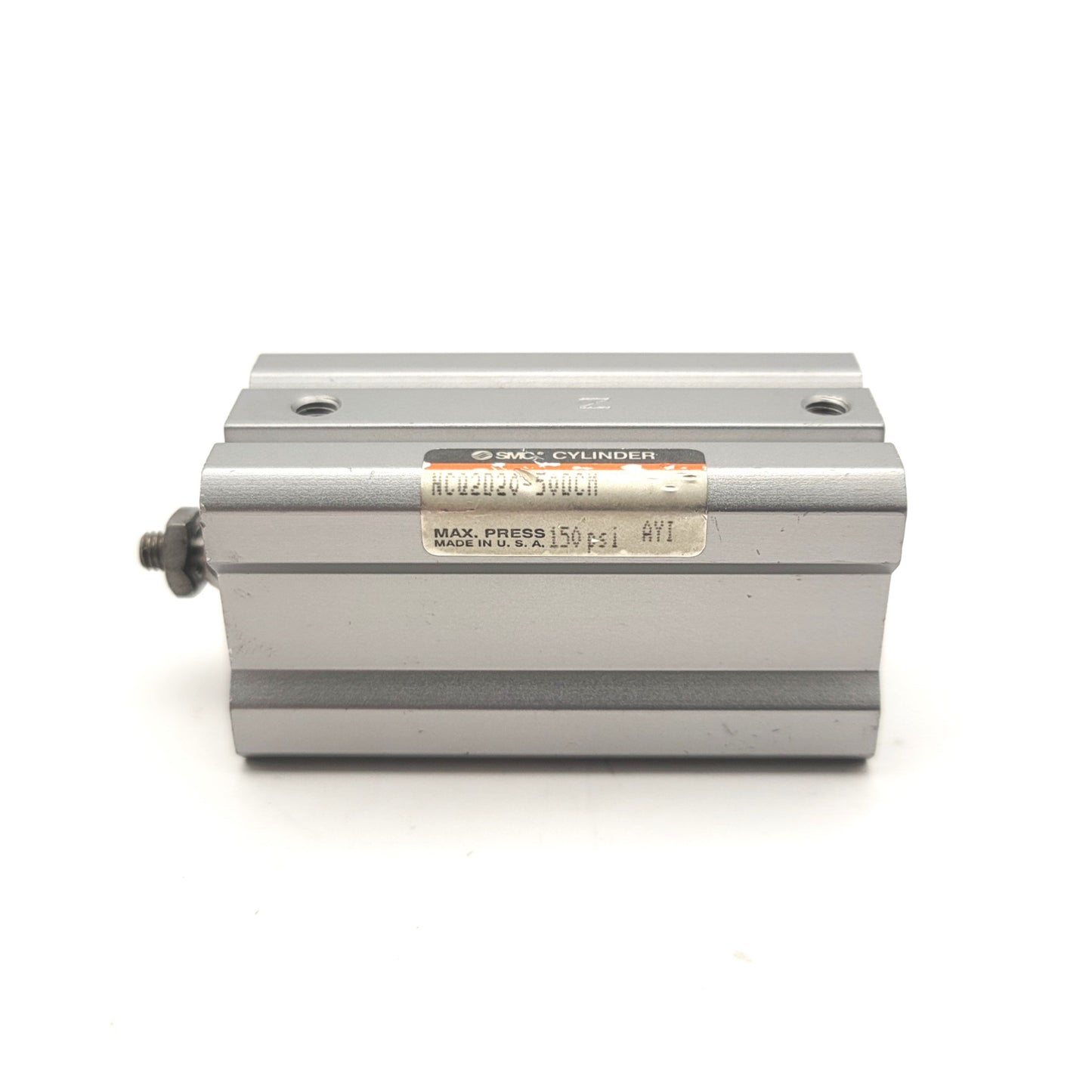 Used SMC NCQ2D20-50DCM Compact Double Acting Cylinder Bore: 20mm Stroke: 50mm M5x0.8