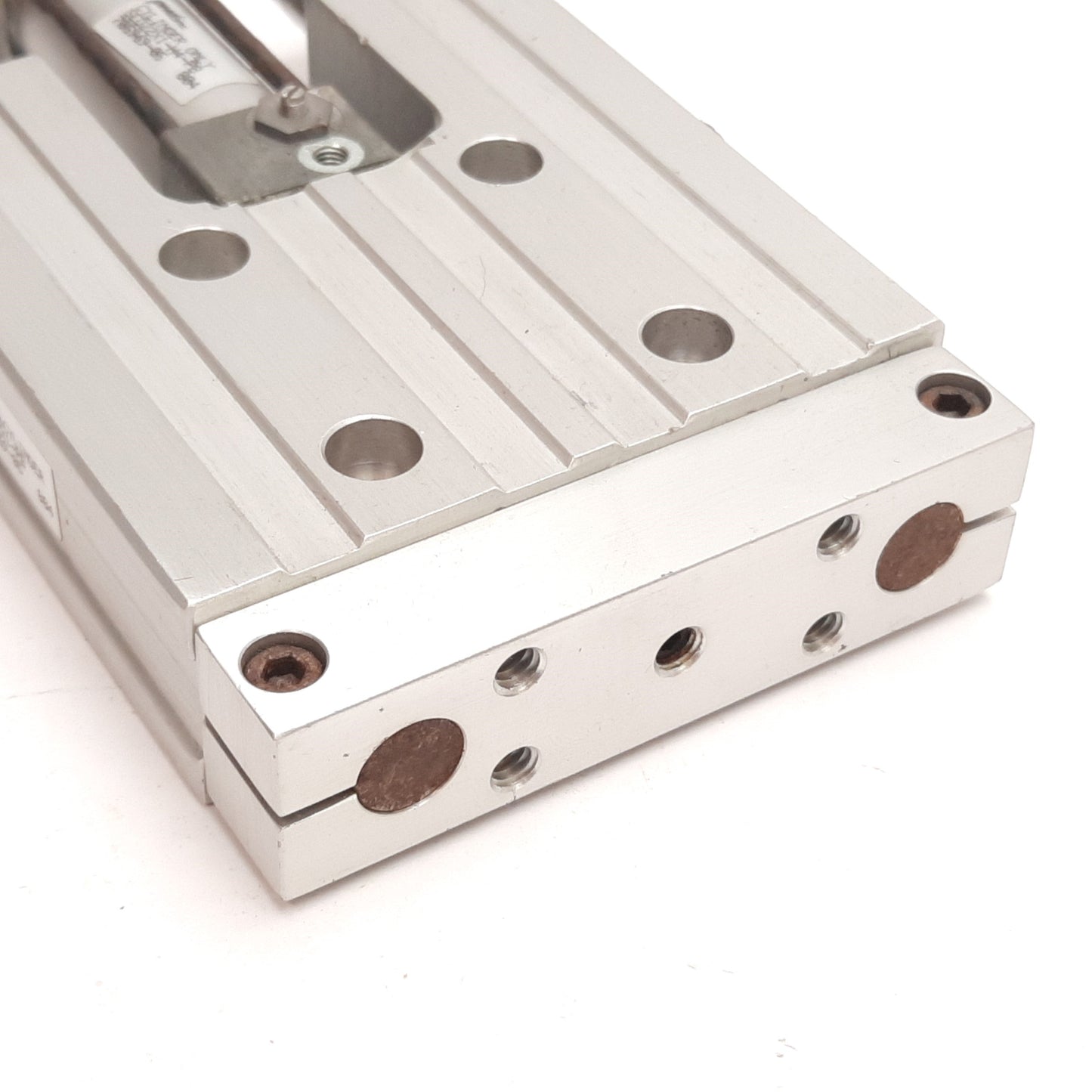Used PHD SED22X1-PB Slide Guided Cylinder, Bore: 3/4", Stroke: 1", Ports: 10-32UNF