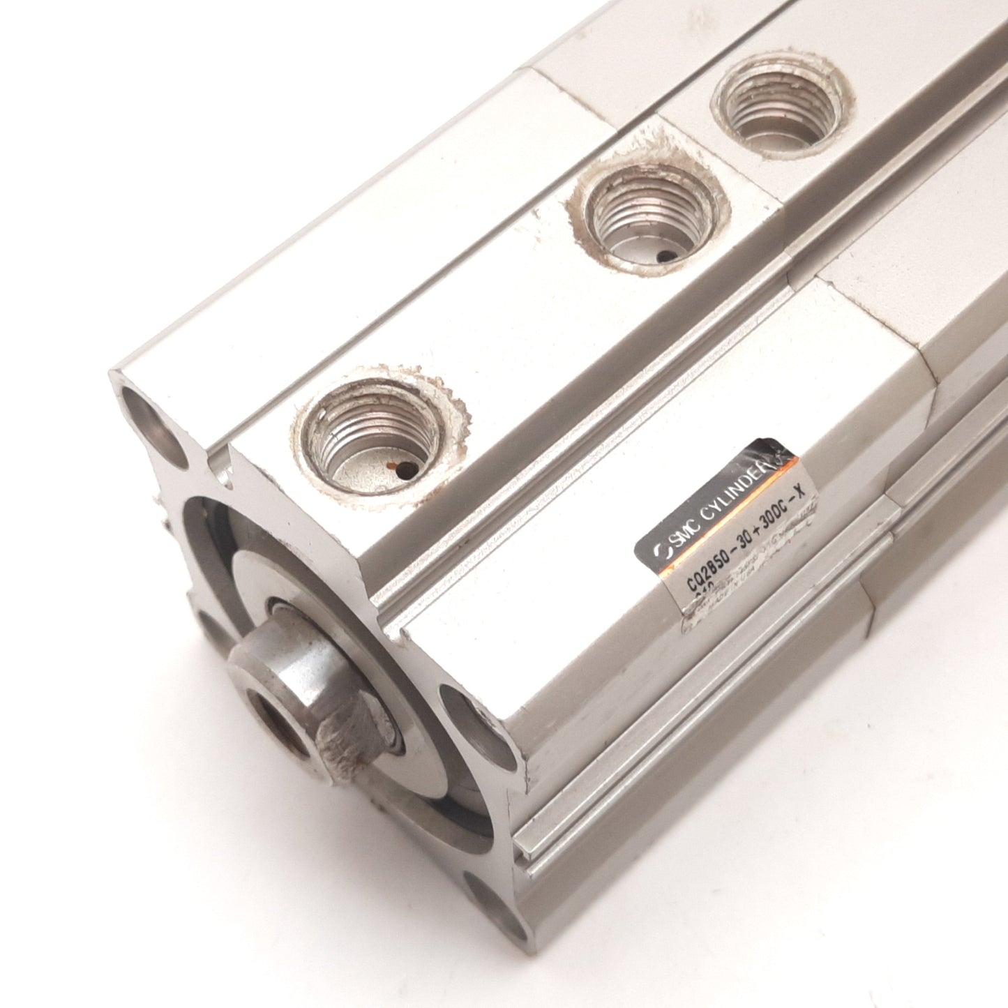 Used SMC CQ2B50-30+30DC-X Pneumatic Cylinder, 2x Actuators, Bore: 50mm, Stroke: 30mm