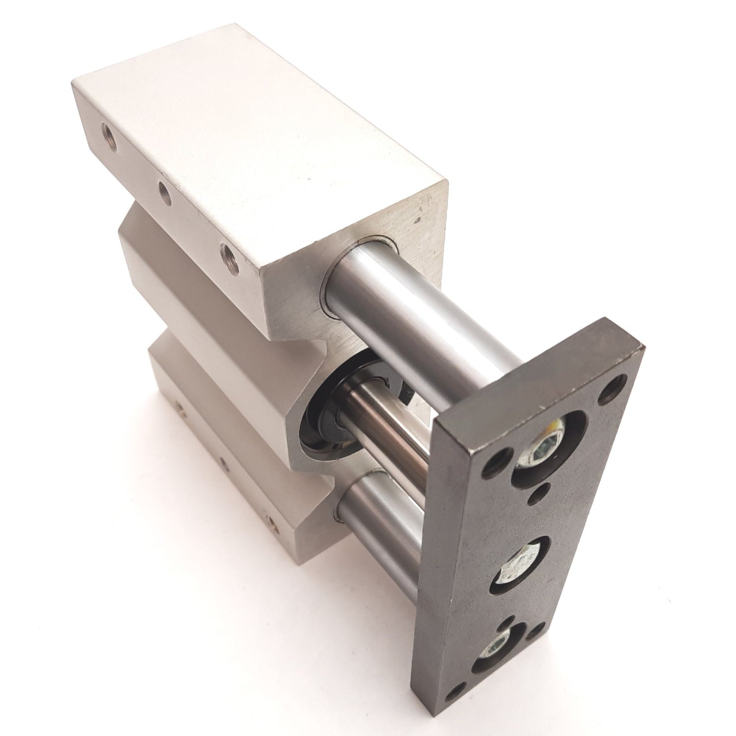 Used Pneumatic Guided Cylinder Double Acting, Bore: 1.5", Stroke: 2", Ports: 1/8" NPT