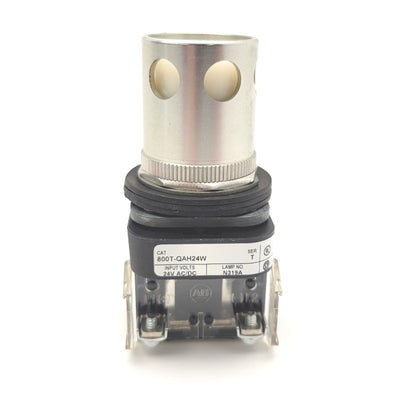 Used Allen Bradley 800T-QAH24W Illuminated White Shielded Push Button 24VDC, 600V