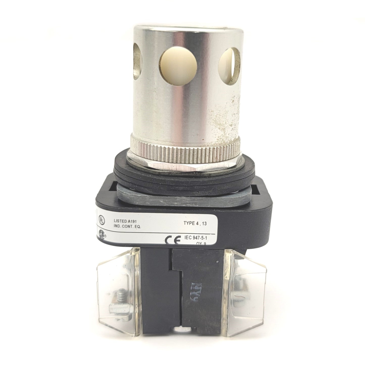 Used Allen Bradley 800T-QAH24W Illuminated White Shielded Push Button 24VDC, 600V