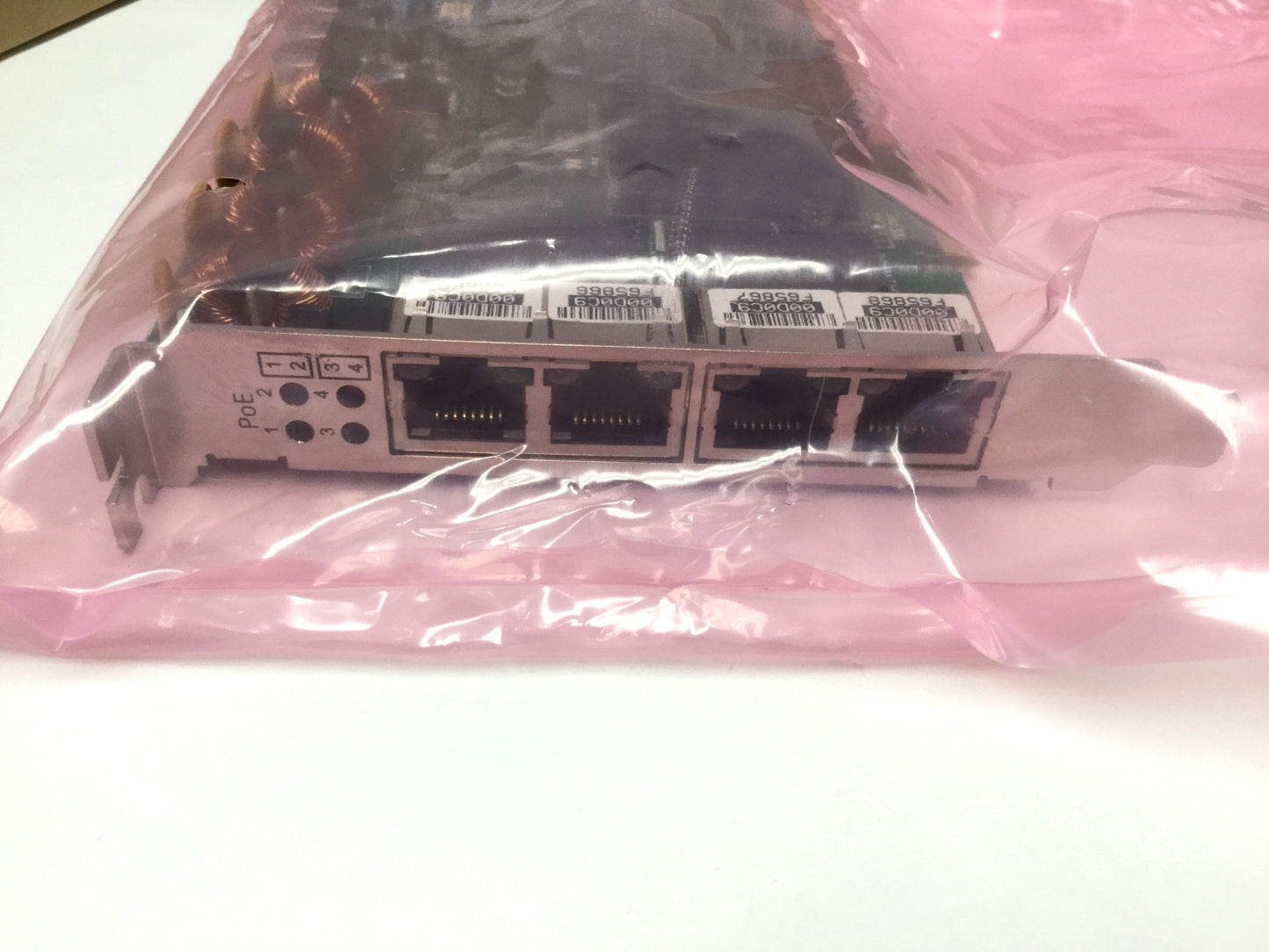 New Advantech PCIE-1674PC 4-Port Gigabit Ethernet Card 10/100/1000BaseT 802.3af PoE
